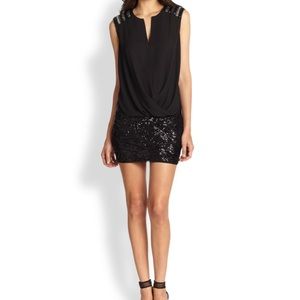 Express Black Sequin Mini Skirt
